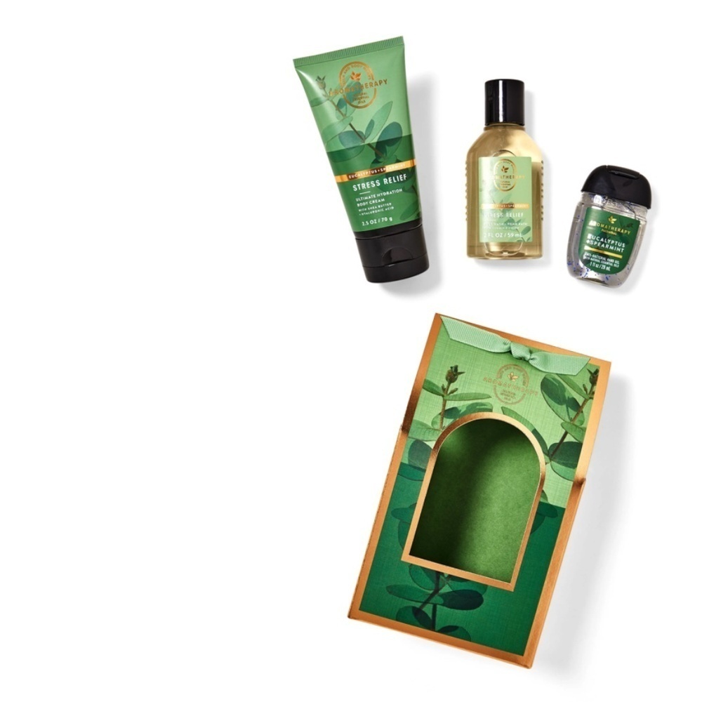 Bath & Body Works Aromatherapy Eucalyptus Spearmint Gift Set + Essential Oil
